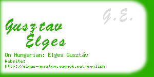 gusztav elges business card